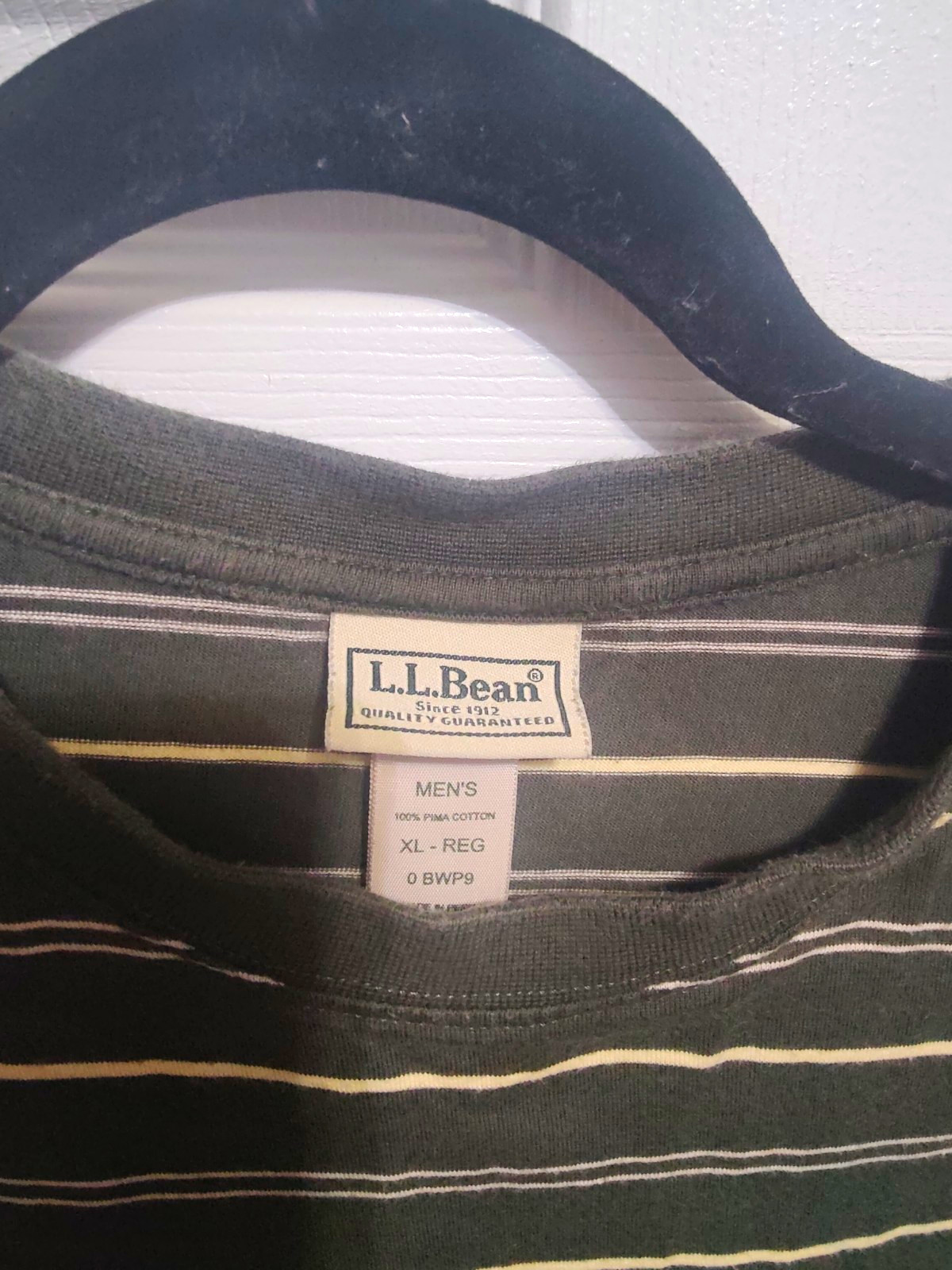 L.L.Bean Men’s Striped Crew Neck Short Sleeve Cotton Knit T-Shirt XL Regular L.L.Bean Men’s Striped Crew Neck Short Sleeve Cotton Knit T-Shirt XL Regular
