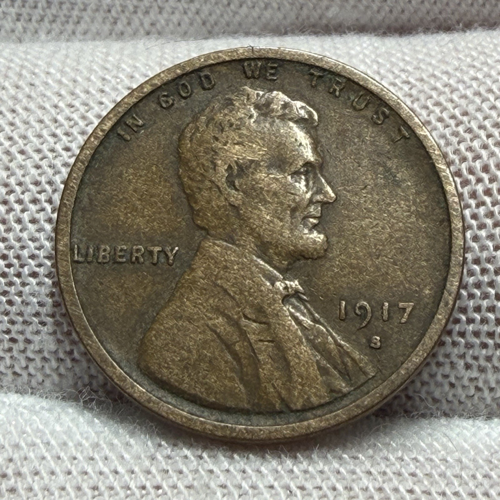 1917-S Better Date Lincoln Wheat Cent Penny receive coin pictured #6517