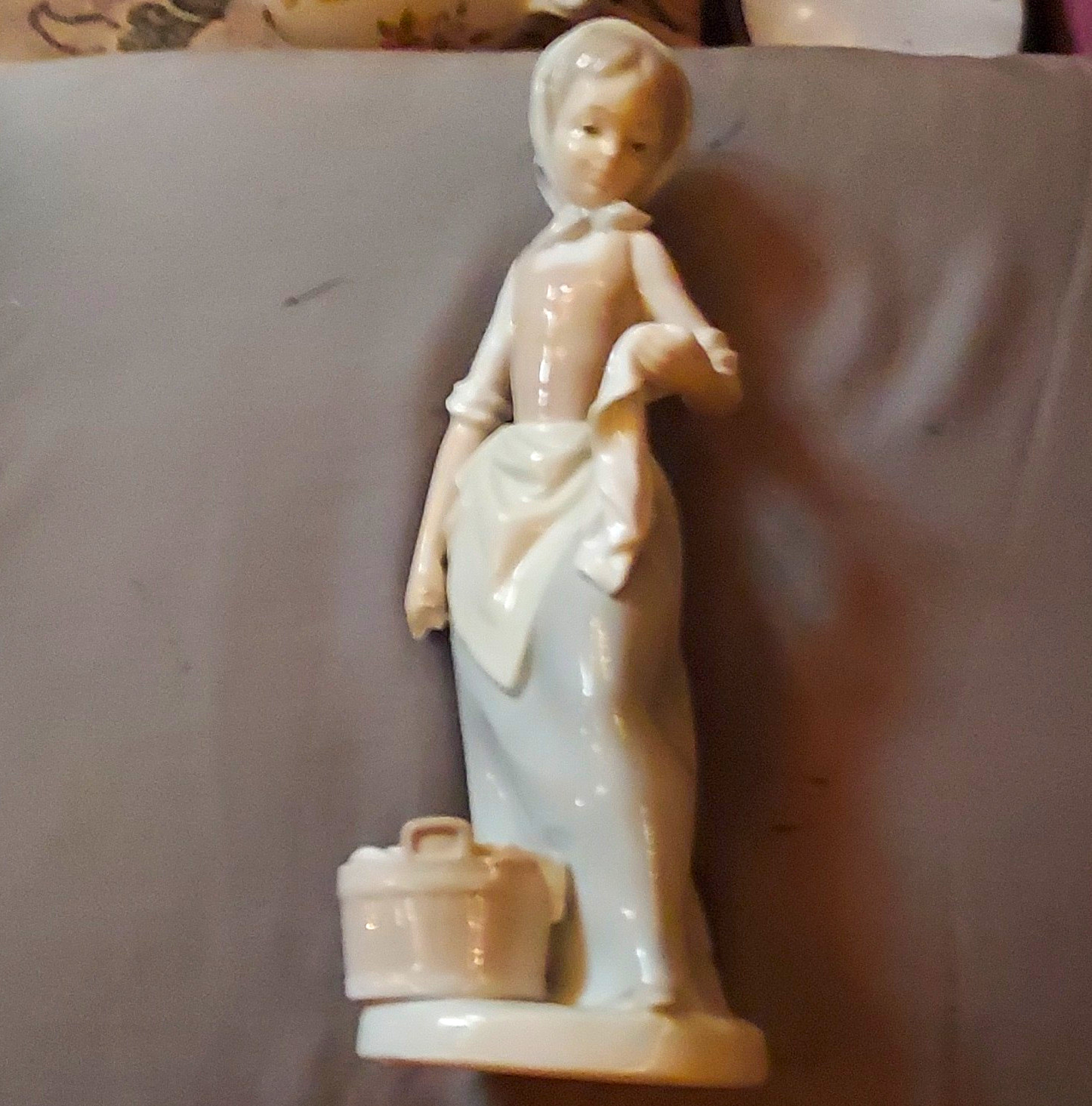 Lladro Set. Porcelain Figurine Lot of 3 Boy Girl Swan Glossy White Blue Beige Lladro Set. Porcelain Figurine Lot of 3 Boy Girl Swan Glossy White Blue Beige