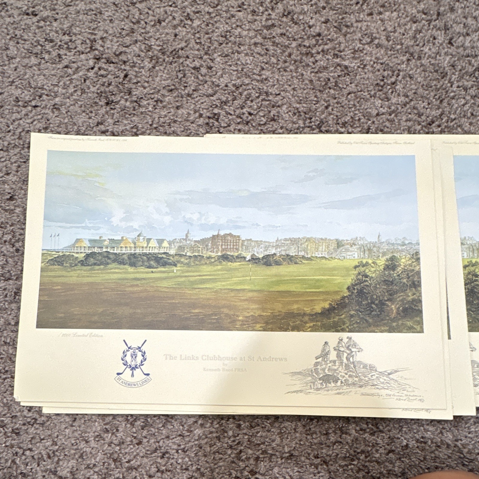 Kenneth Reed FRSA “Links Clubhouse at St Andrews” Signed Ltd Lithograph 1995 13p