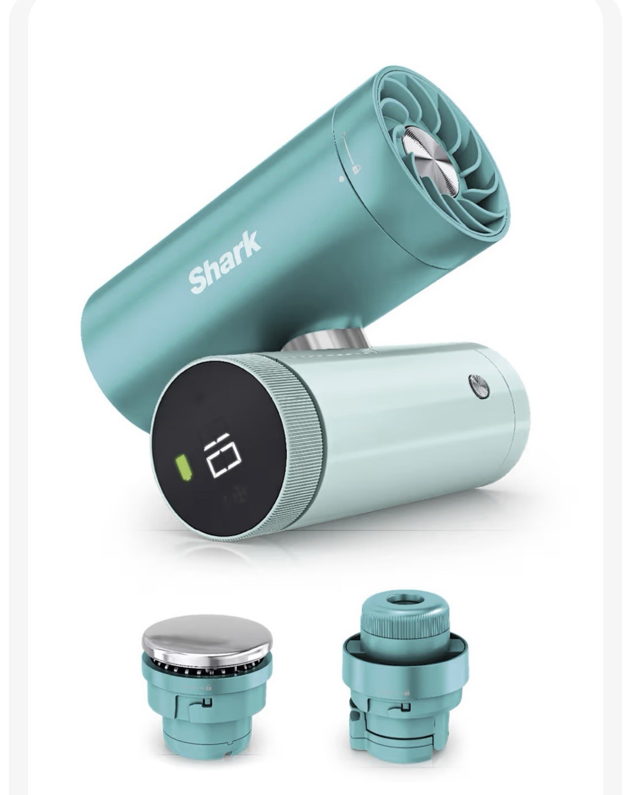 NEW SHARK ChillPill 3-in-1 Personal Cooling System Fan Instachill Glacier Blue