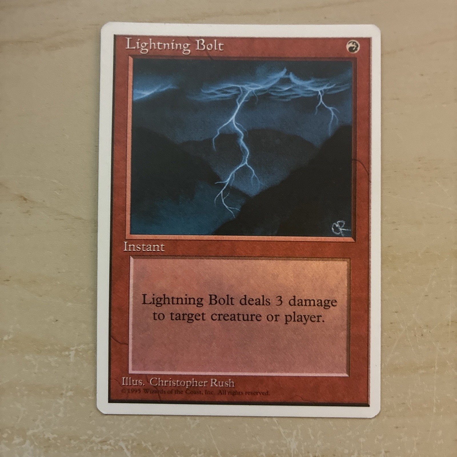 Lightning Bolt MTG Core Set 4th Edition Regular Lightning Bolt MTG Core Set 4th Edition Regular