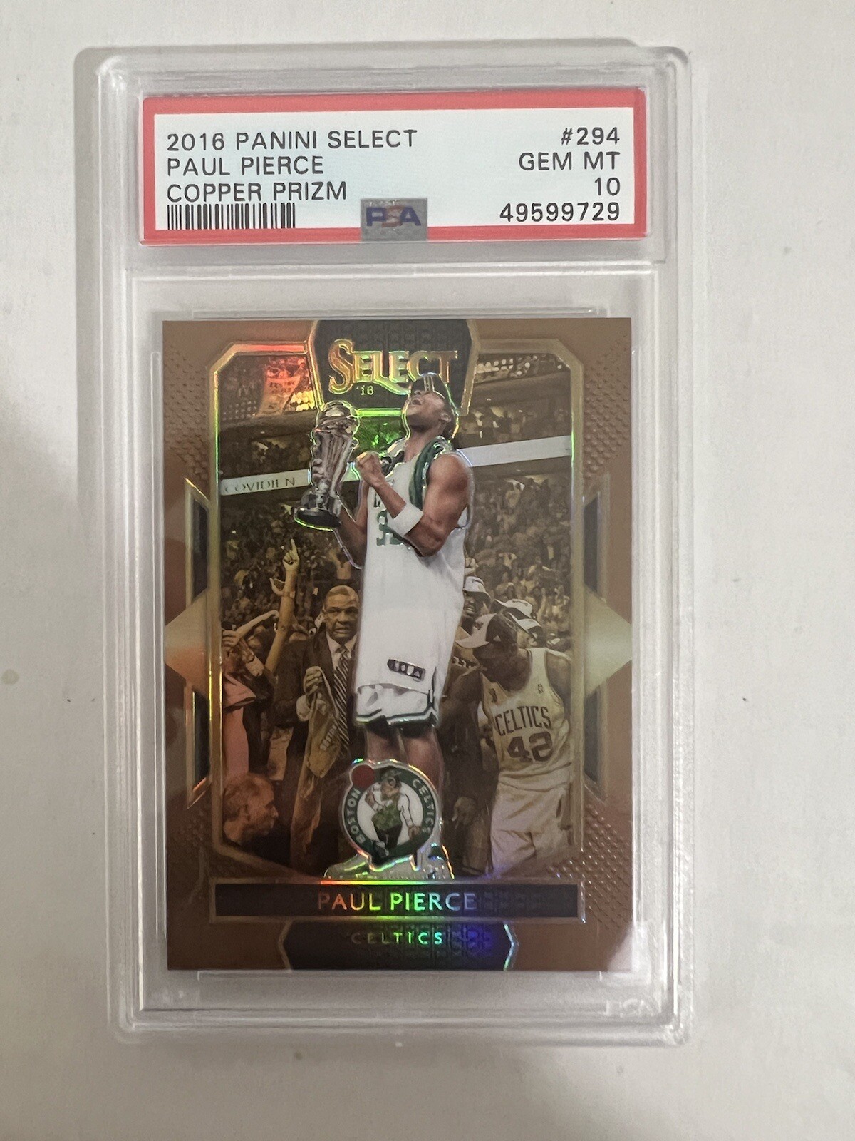 2016 Paul Pierce Select 294 Copper /49 Courtside SP #294 PSA 10