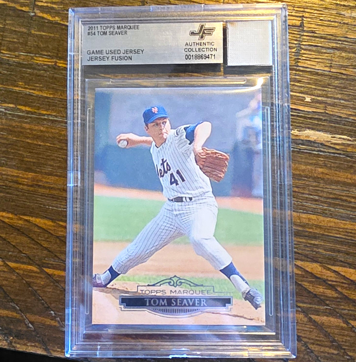 Topps 2011 Marquee Tom Seaver #54 New York Mets Jersey Fusion Game Used Topps 2011 Marquee Tom Seaver #54 New York Mets Jersey Fusion Game Used