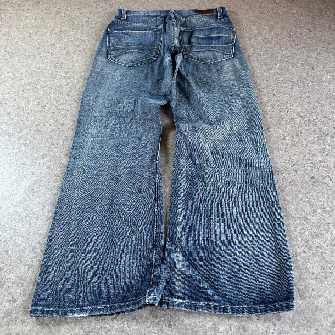 Express Kingston Bootcut Jeans Mens 30x30 Blue Distressed Y2K Indie Sleaze