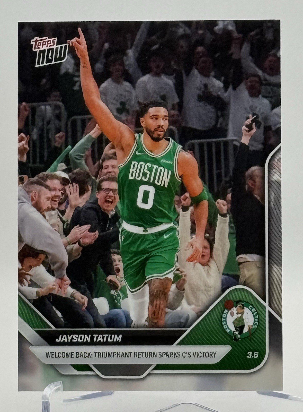 JAYSON TATUM 2025-26 Topps Now NBA #197 Welcome Back Triumphant Return Celtics JAYSON TATUM 2025-26 Topps Now NBA #197 Welcome Back Triumphant Return Celtics
