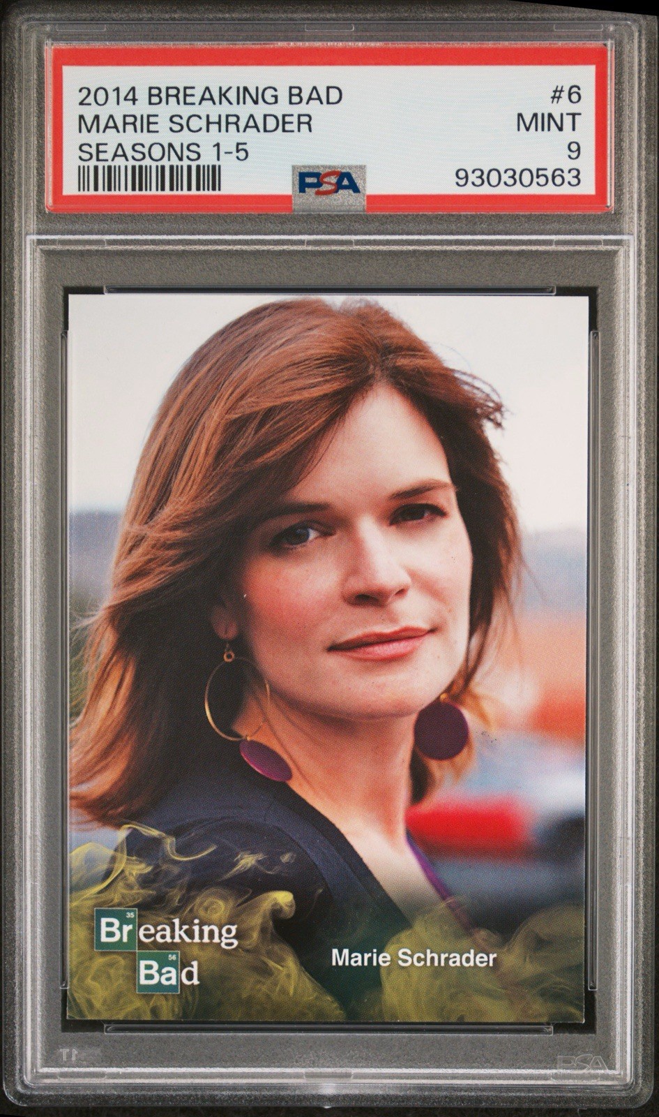 2014 Cryptozoic Breaking Bad Seasons 1-5 #6 Marie Schrader PSA 9 Mint 2014 Cryptozoic Breaking Bad Seasons 1-5 #6 Marie Schrader PSA 9 Mint