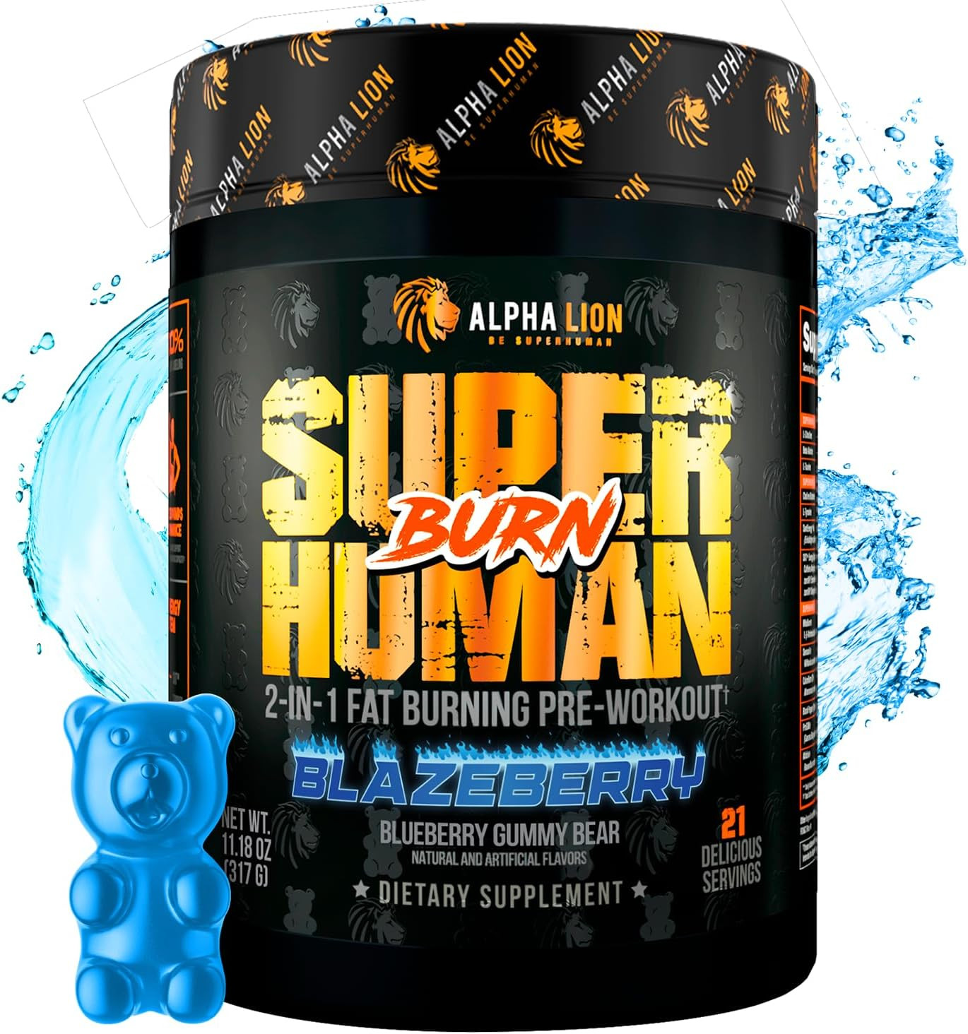 ALPHA LION SUPERHUMAN BURN 2-in-1 Fat Burning Pre-Workout Performance 21 Serving ALPHA LION SUPERHUMAN BURN 2-in-1 Fat Burning Pre-Workout Performance 21 Serving