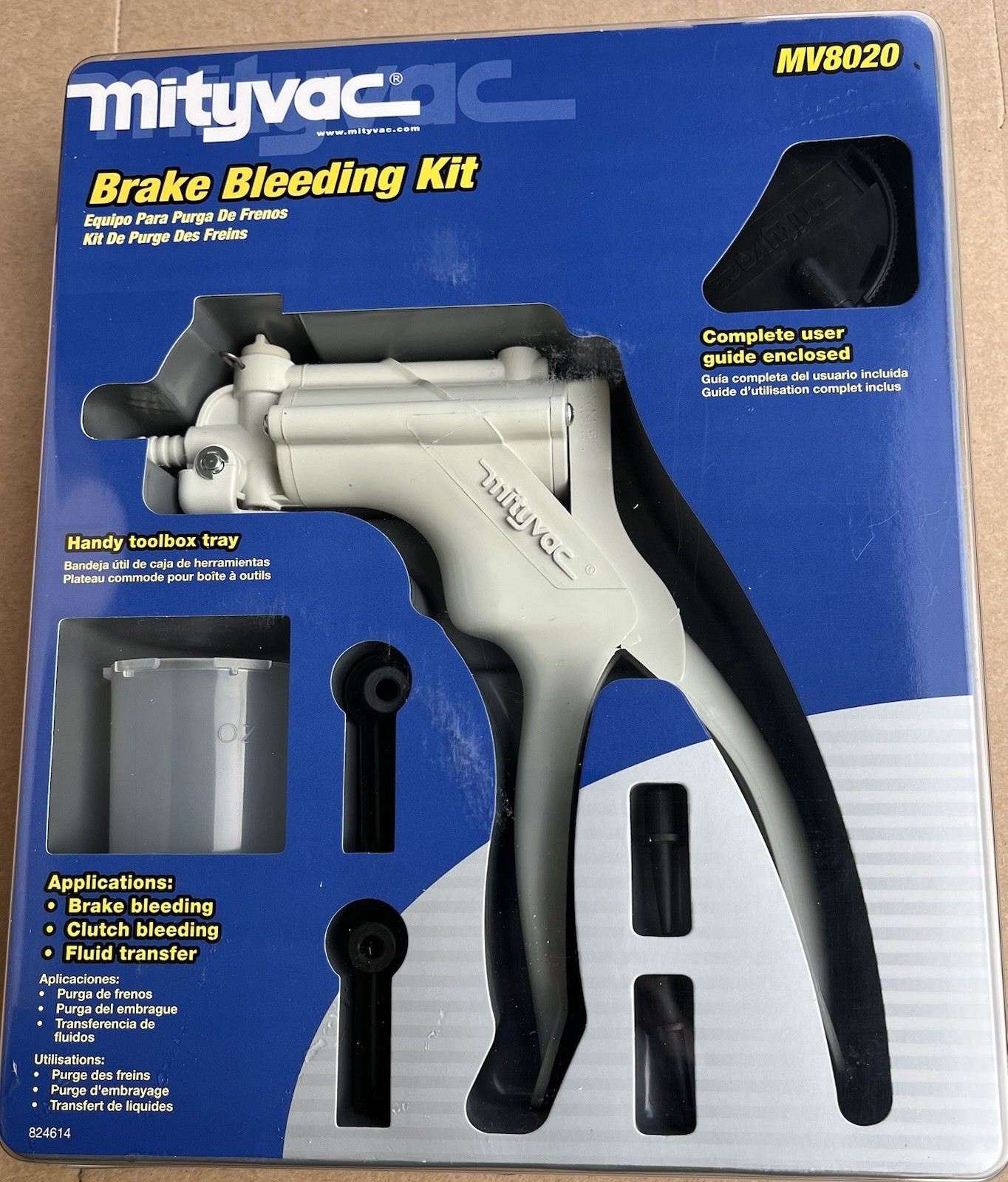 Mityvac MV8020 Vacuum Pump Kit with Pump Bottle Brake Bleed Kit Made for Napa Mityvac MV8020 Vacuum Pump Kit with Pump Bottle Brake Bleed Kit Made for Napa
