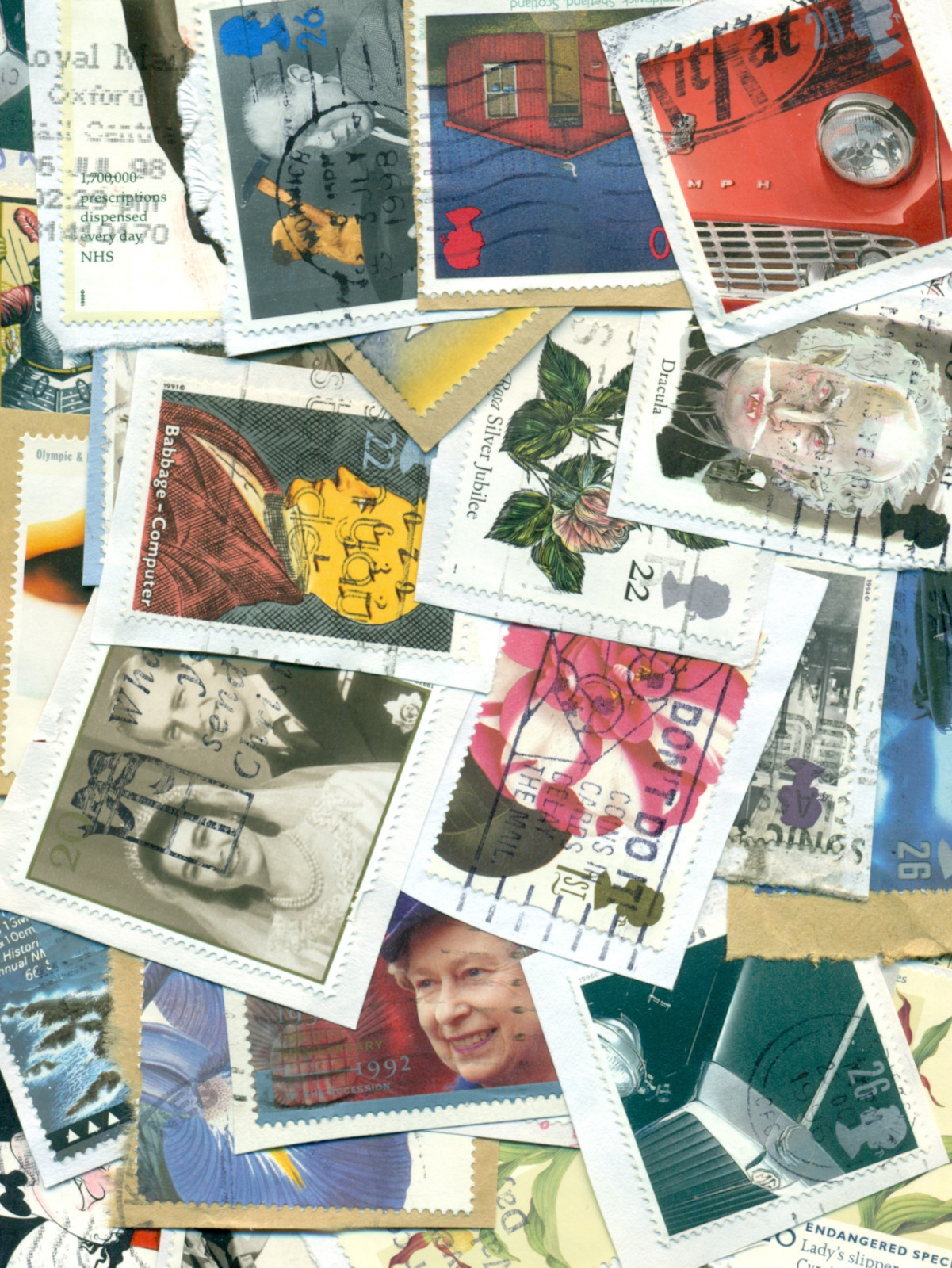 NICE 50 MIXED USED UK/GB COMMEMS ON PAPER, GREAT PRICE NICE 50 MIXED USED UK/GB COMMEMS ON PAPER, GREAT PRICE