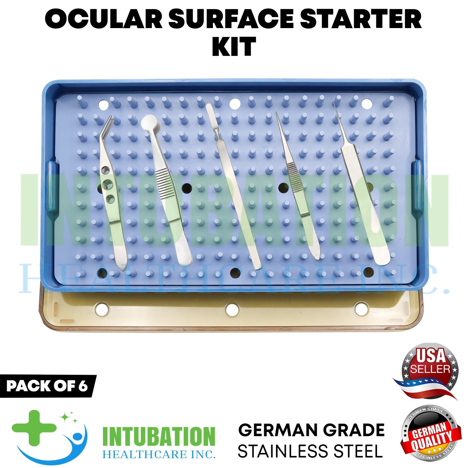 5 Pcs Reusable Ocular Surface Starter Kit Stainless Steel Ophthalmic Instruments