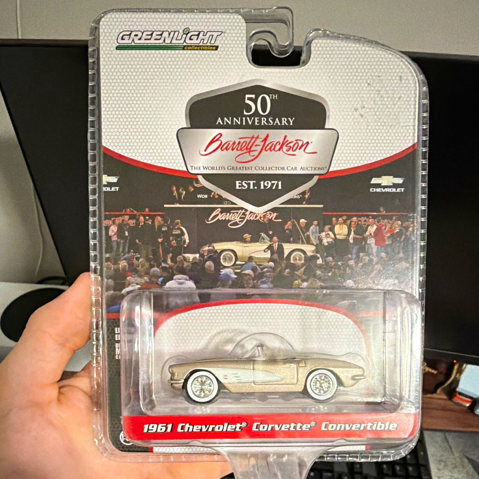 GreenLight 1961 Chevrolet Corvette Convertible Barrett-Jackson 1/64 Diecast LE GreenLight 1961 Chevrolet Corvette Convertible Barrett-Jackson 1/64 Diecast LE