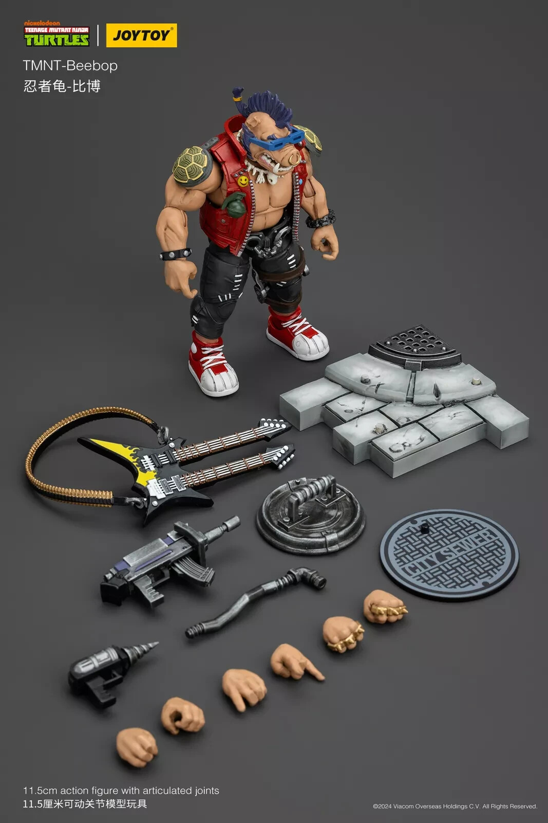 JOYTOY 1/18 TMNT Beebop & Rocksteady Action Figure Toy Model In Stock New