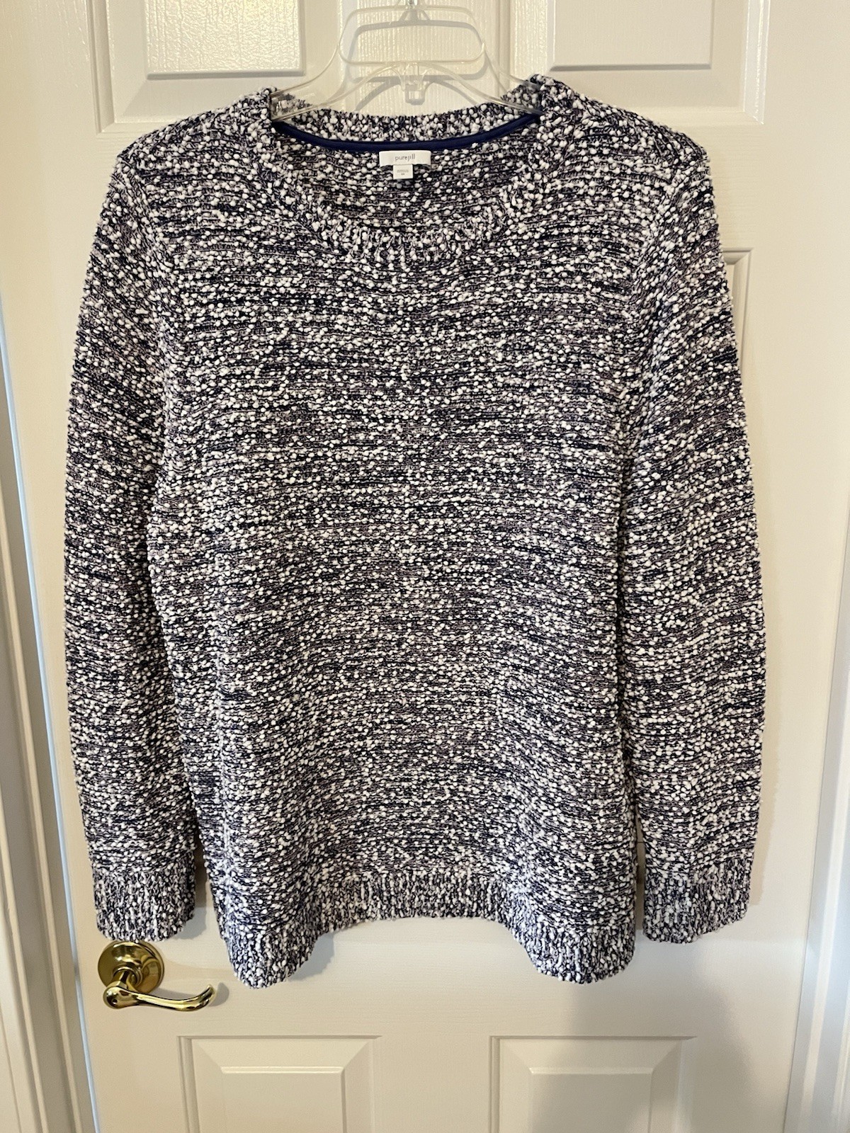 J.JILL PURE JILL MIXED-YARN PULLOVER SWEATER IN HARBOR MULTI 2X