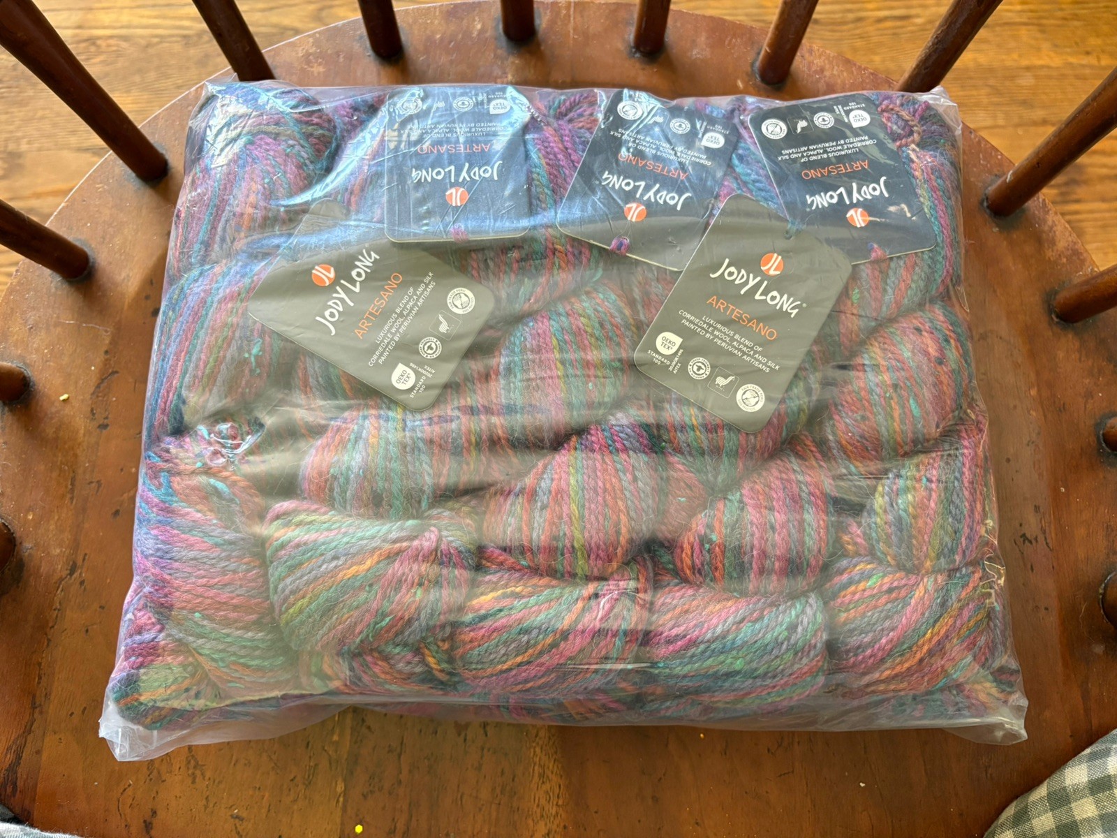 Jody Long Artesano Wool Alpaca Silk Color 1010 Lot Of 10 Rainbow Sparkle DK