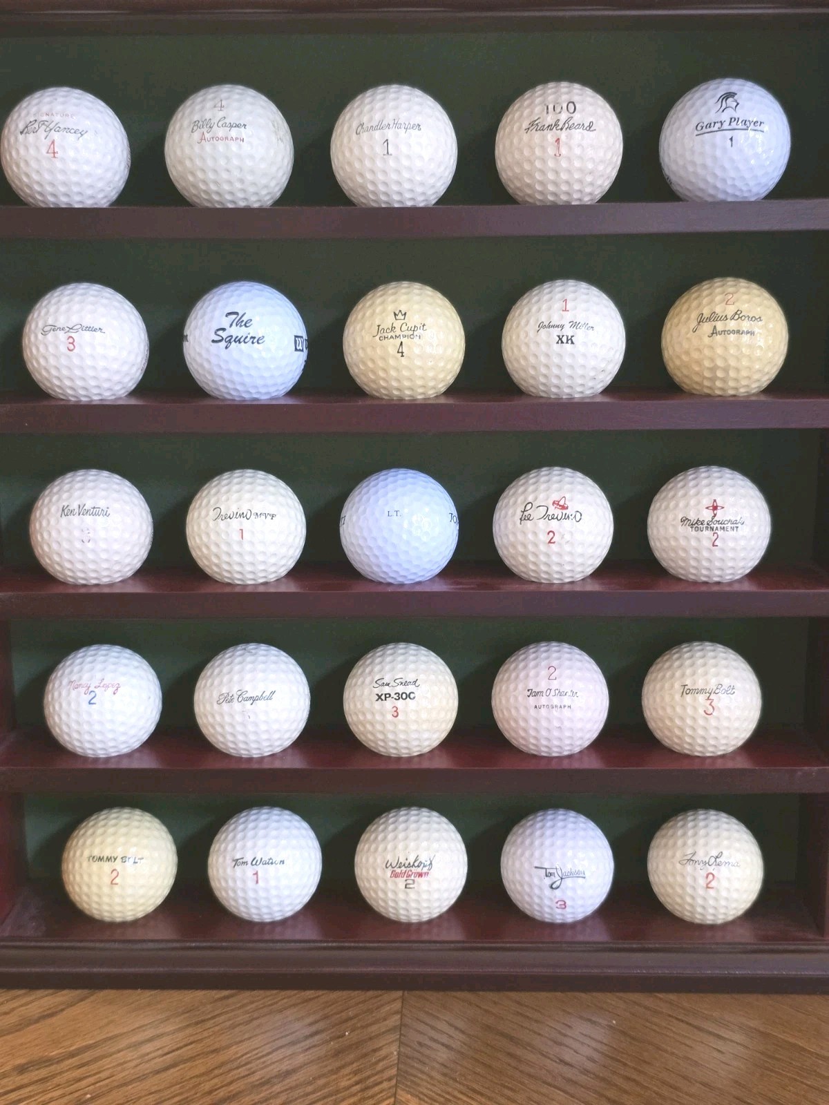 22 DIFFERENT VINTAGE SIGNATURE GOLF BALLS SEE PICS FROM ALL FOUR SIDES 1960\'S+