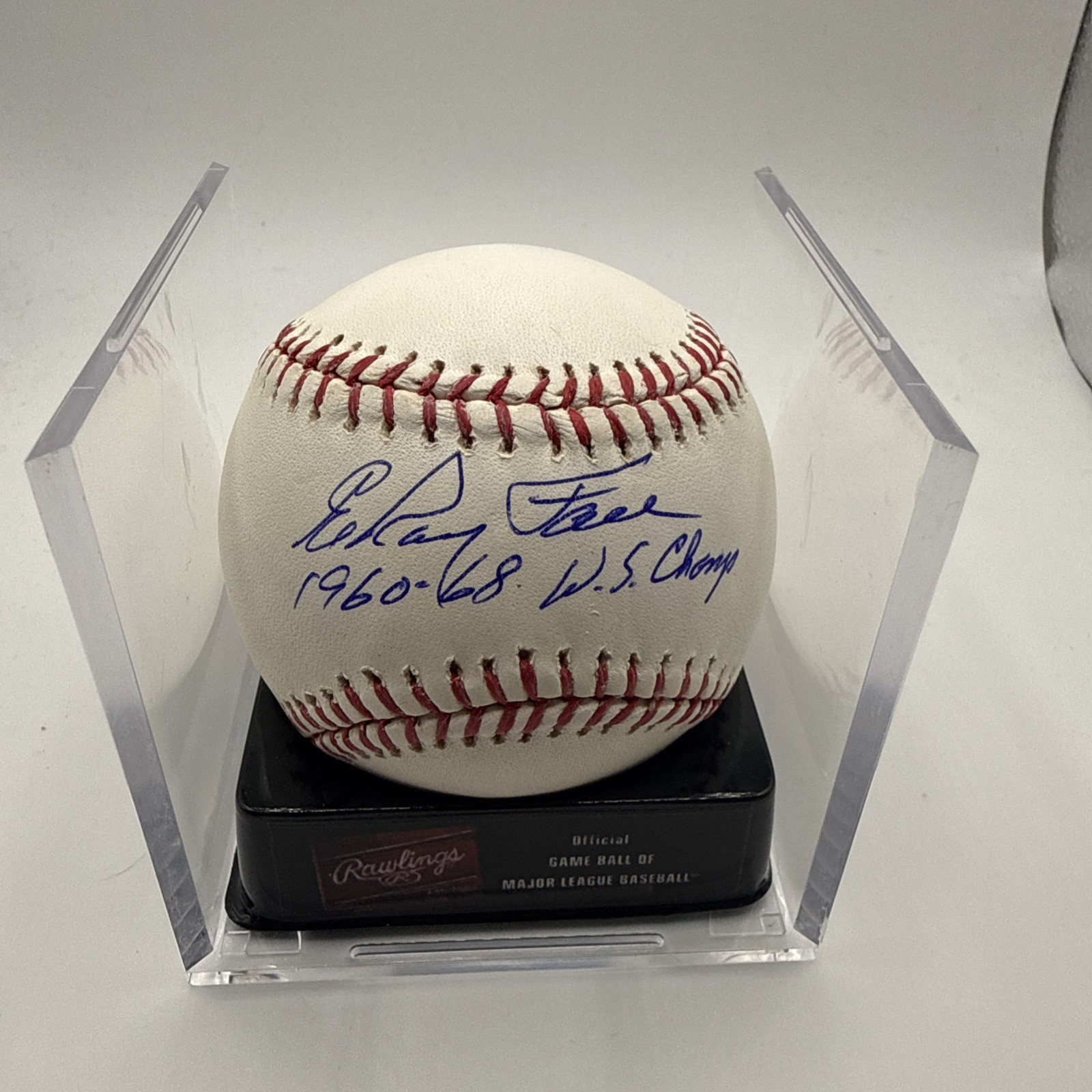 Elroy Roy Face Signed OMLB Baseball Pittsburgh Pirates 1960, 1968 WS Champs Insc