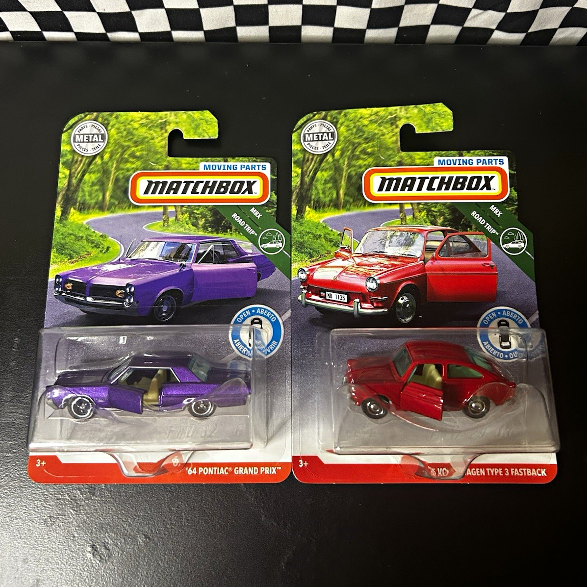Matchbox Moving Parts 1:64 Diecast Lot Pontiac Grand Prix VW Type 3 Fastback Matchbox Moving Parts 1:64 Diecast Lot Pontiac Grand Prix VW Type 3 Fastback