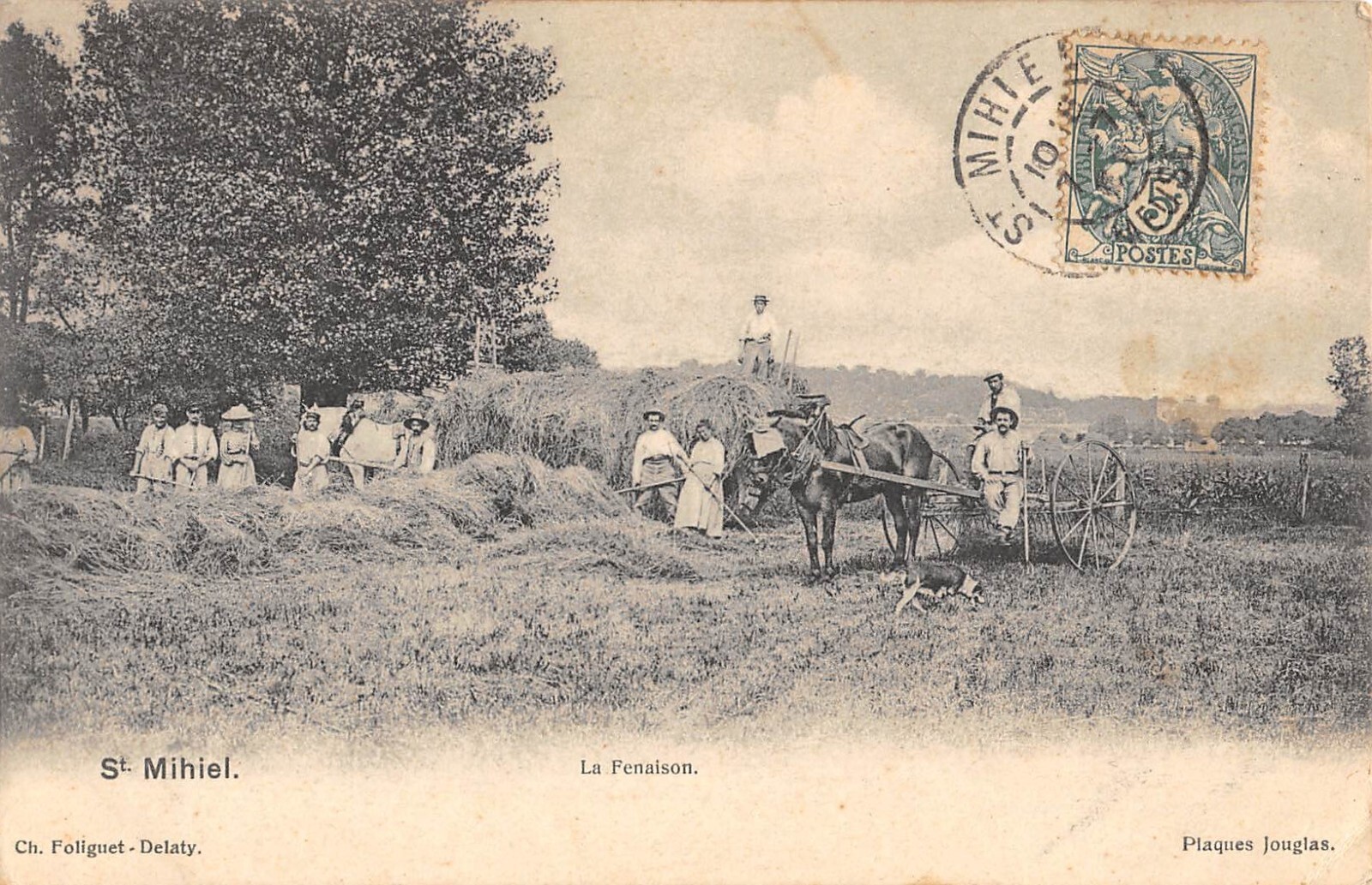 Old postcard 55 Saint Mihiel La Fenaison / Agriculture 