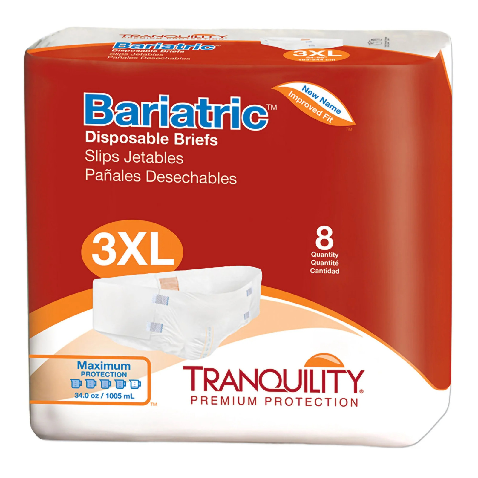 Tranquility® Bariatric Brief - 3X-Large, Heavy Absorbency