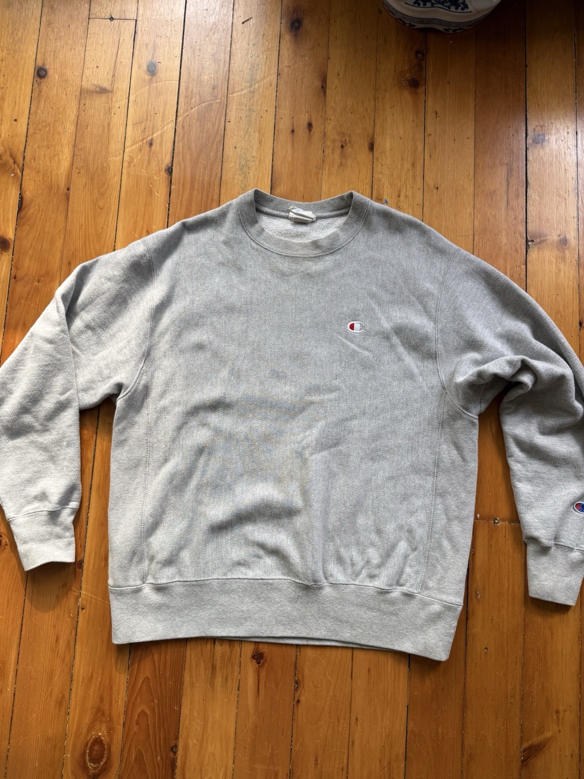 Champion Men\'s Reverse Weave Sweatshirt Gray, Crewneck, Vintage 90s Y2K