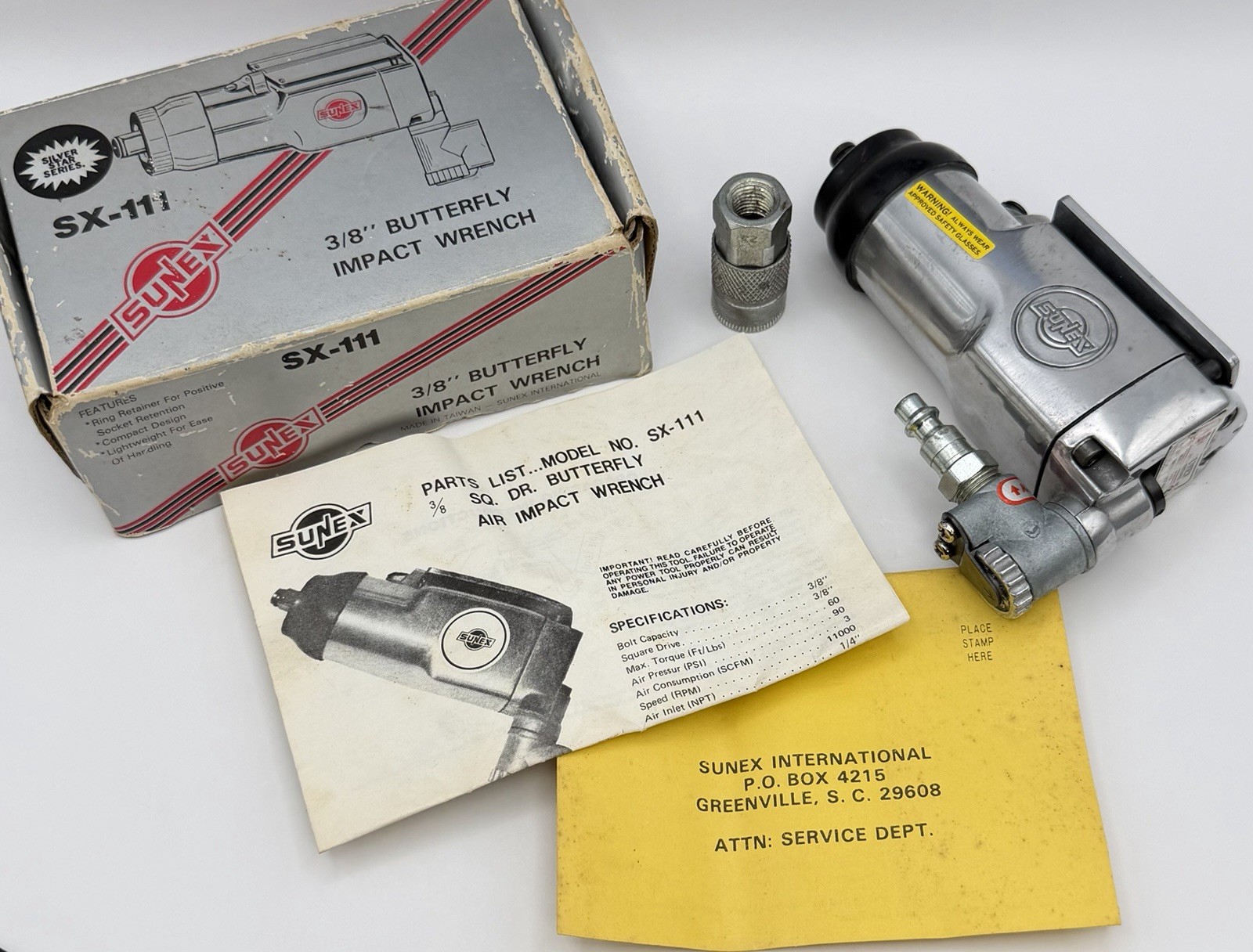 Sunex SX111 Air Impact Wrench 3/8