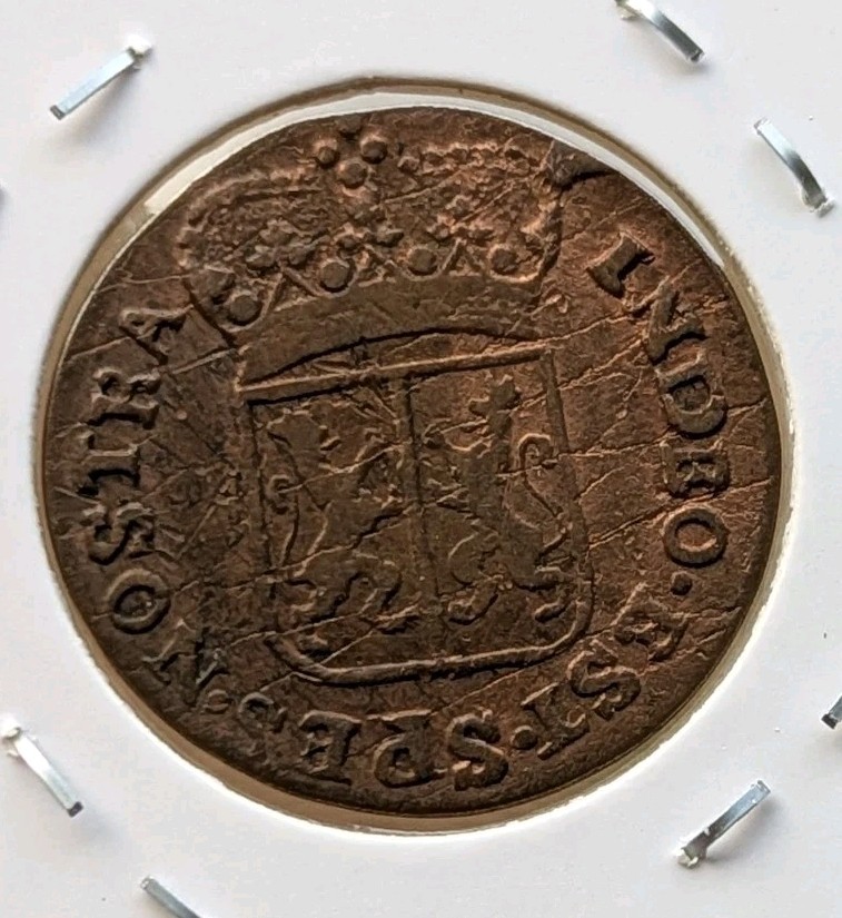 1785 Dutch Netherlands VOC 1 Duit New York Penny Gelderland GRADE Coin_b884 1785 Dutch Netherlands VOC 1 Duit New York Penny Gelderland GRADE Coin_b884