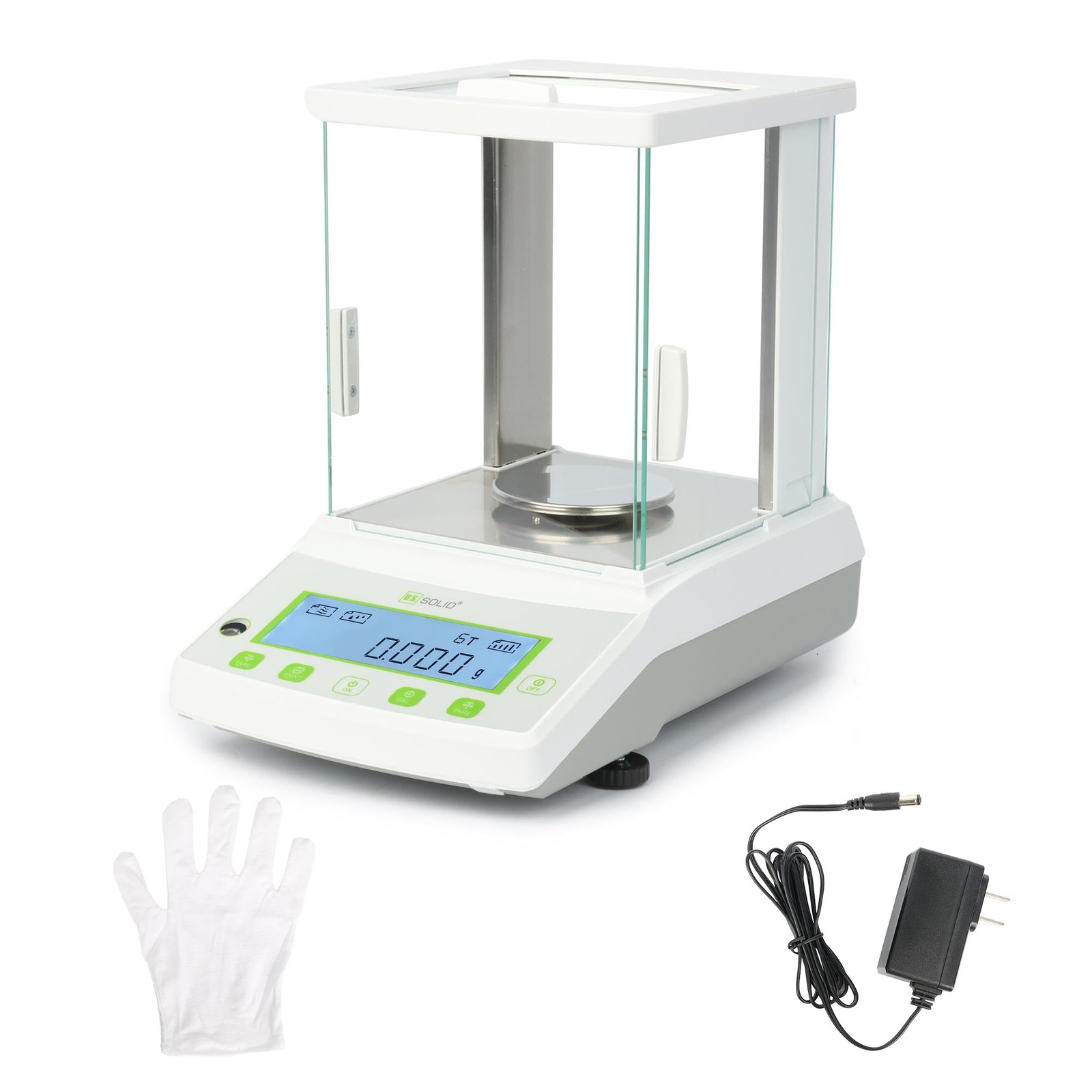 U.S. Solid 0.1mg Analytical Balance 1000g x 0.001g Precision Weighing