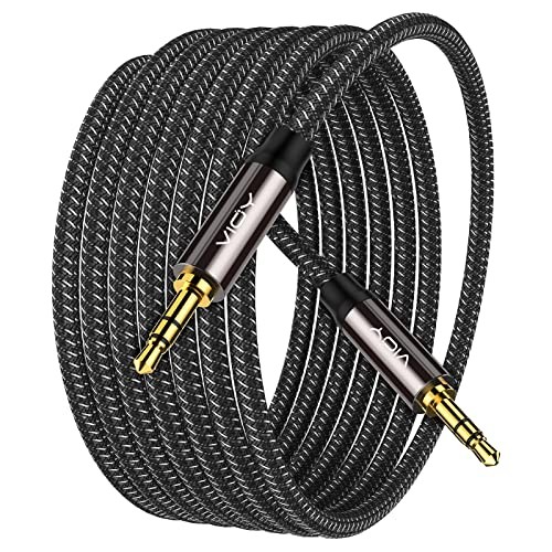 VIOY Aux Cord 15 FT, 3.5mm Male to Male Braided Auxiliary Audio Cable