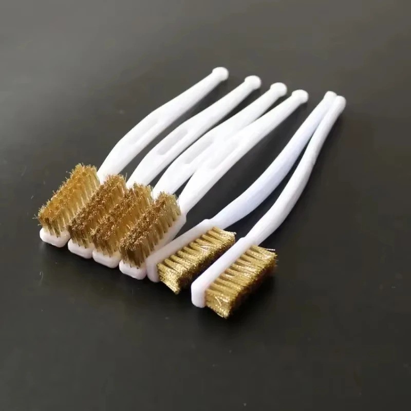 5pcs Brass Wire Brush Set Rust Paint Removal Metal Cleaning Tool Kit - NEW