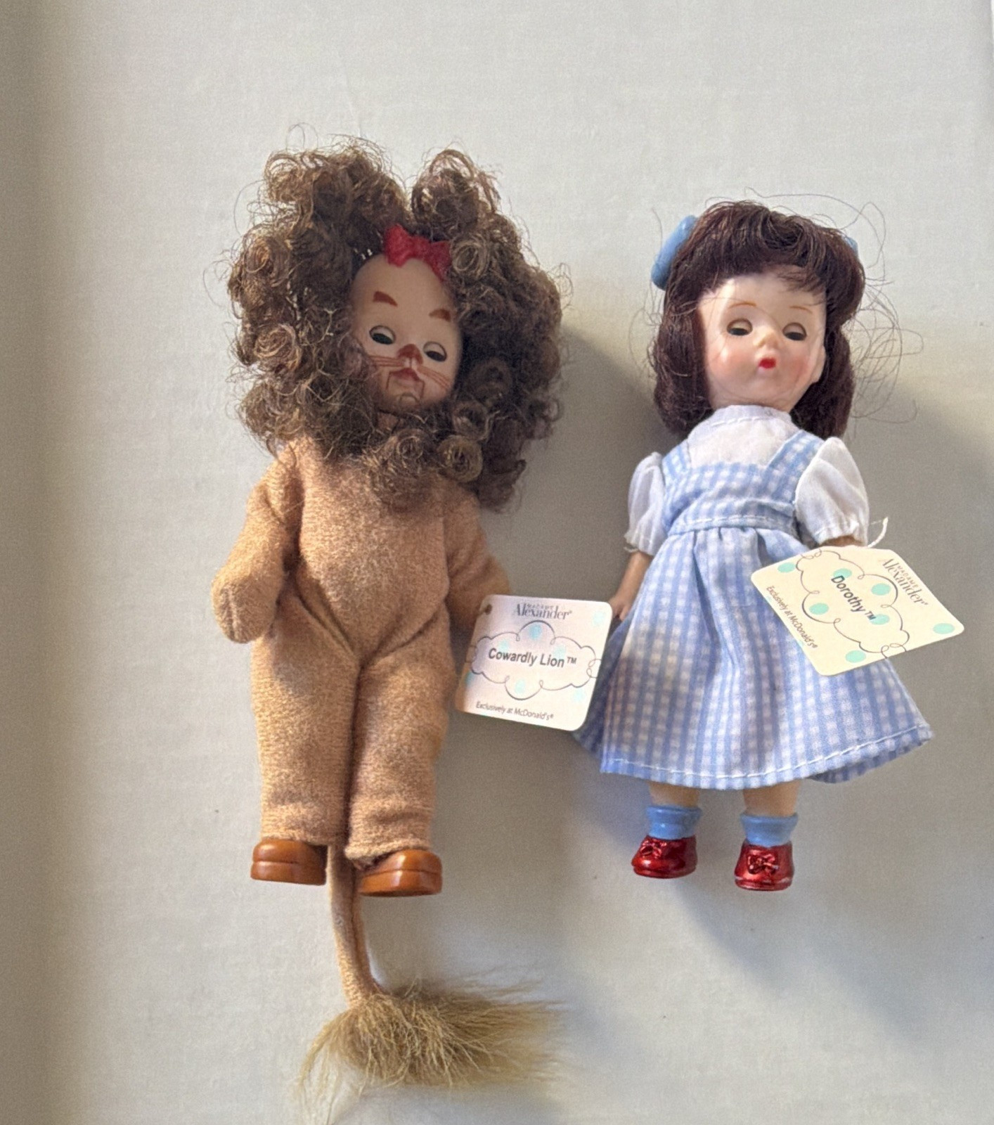 2007 Madame Alexander Wizard of Oz Dorothy Cowardly Lion McDonalds Dolls Lot