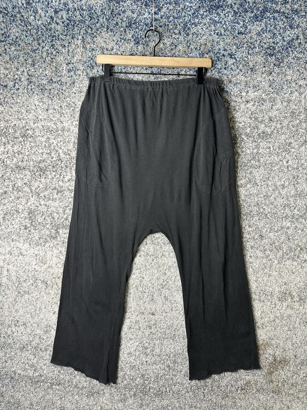 The Great Pants Womens 2 Gray Cotton Drop Crotch Harem Wide Leg Relaxed Lounge