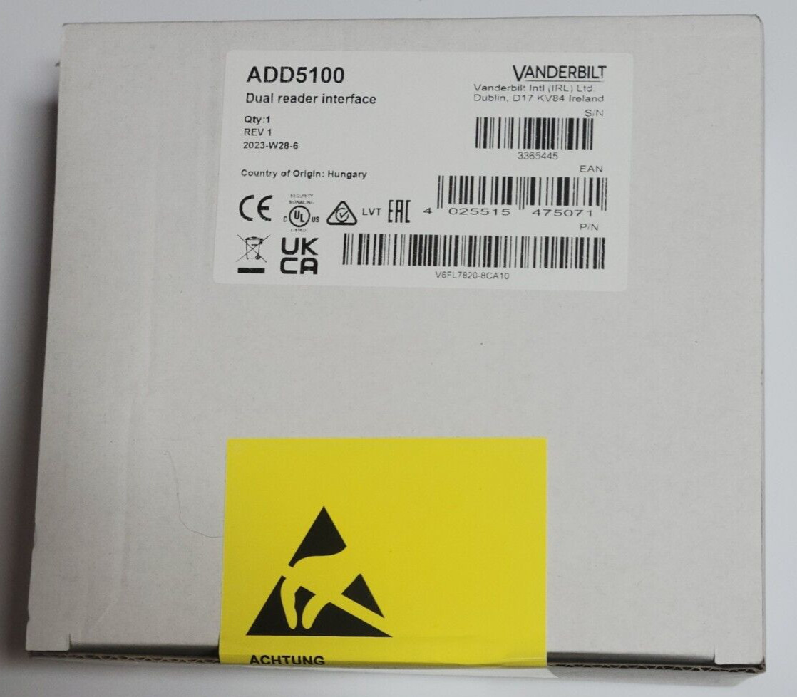 NEW IN BOX SIEMENS/VANDERBILT  ADD5100 DUAL READER INTERFACE