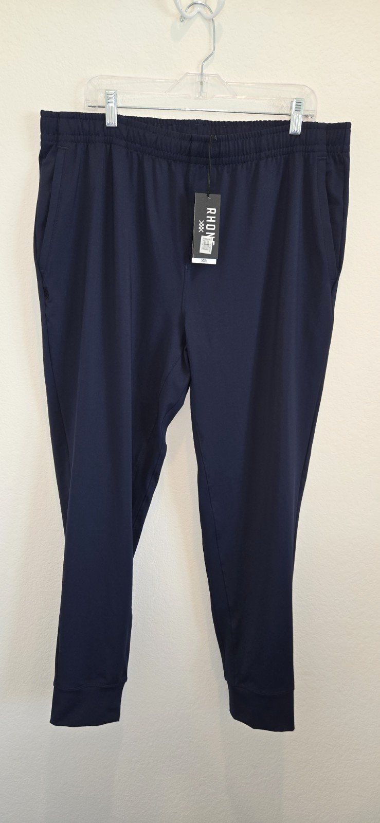 NEW Rhone Mens XL (fits 38x29) Performance Jogger Active Tapered Blue Commuter