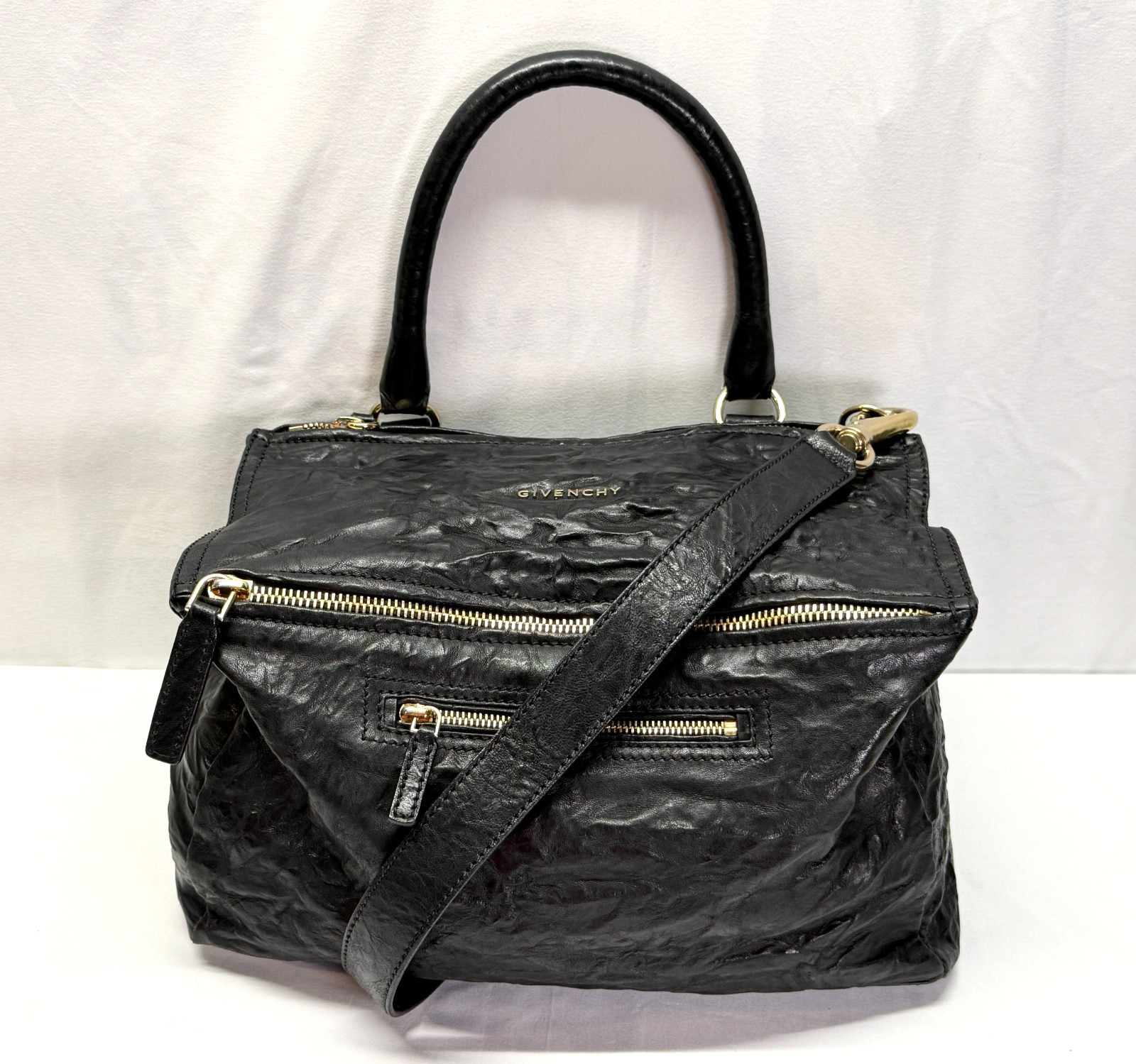 Givenchy Pandora Shoulder Bag, black with gold hardware Givenchy Pandora Shoulder Bag, black with gold hardware