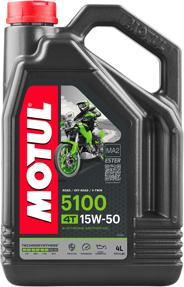 Motul 5100 4T 15W-50 Synthetic Ester Blend 4-Stroke Engine Oil 4L