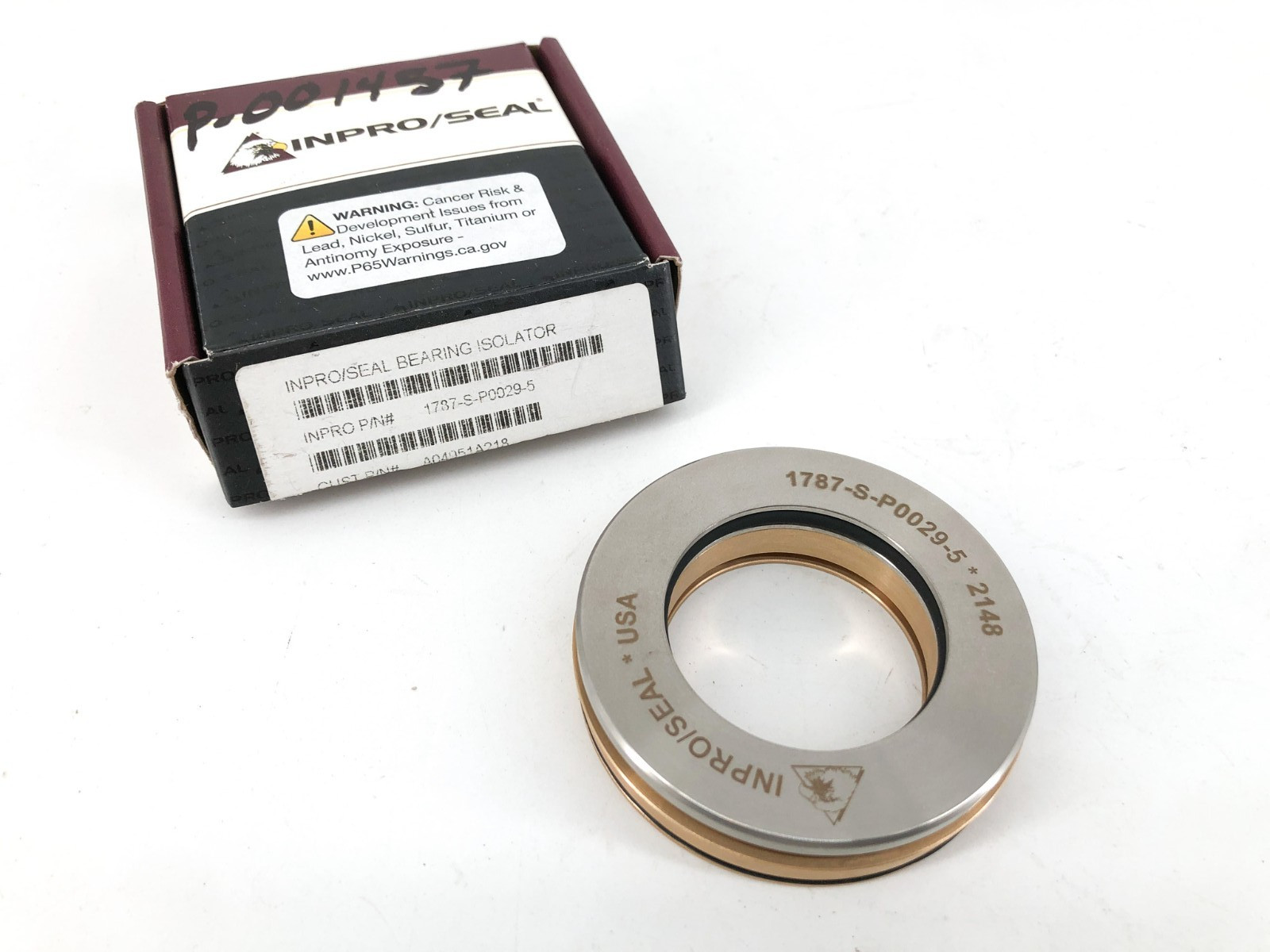 New Inpro/Seal 1787-S-P0029-5 Bearing Isolator Seal 1.75 New Inpro/Seal 1787-S-P0029-5 Bearing Isolator Seal 1.75