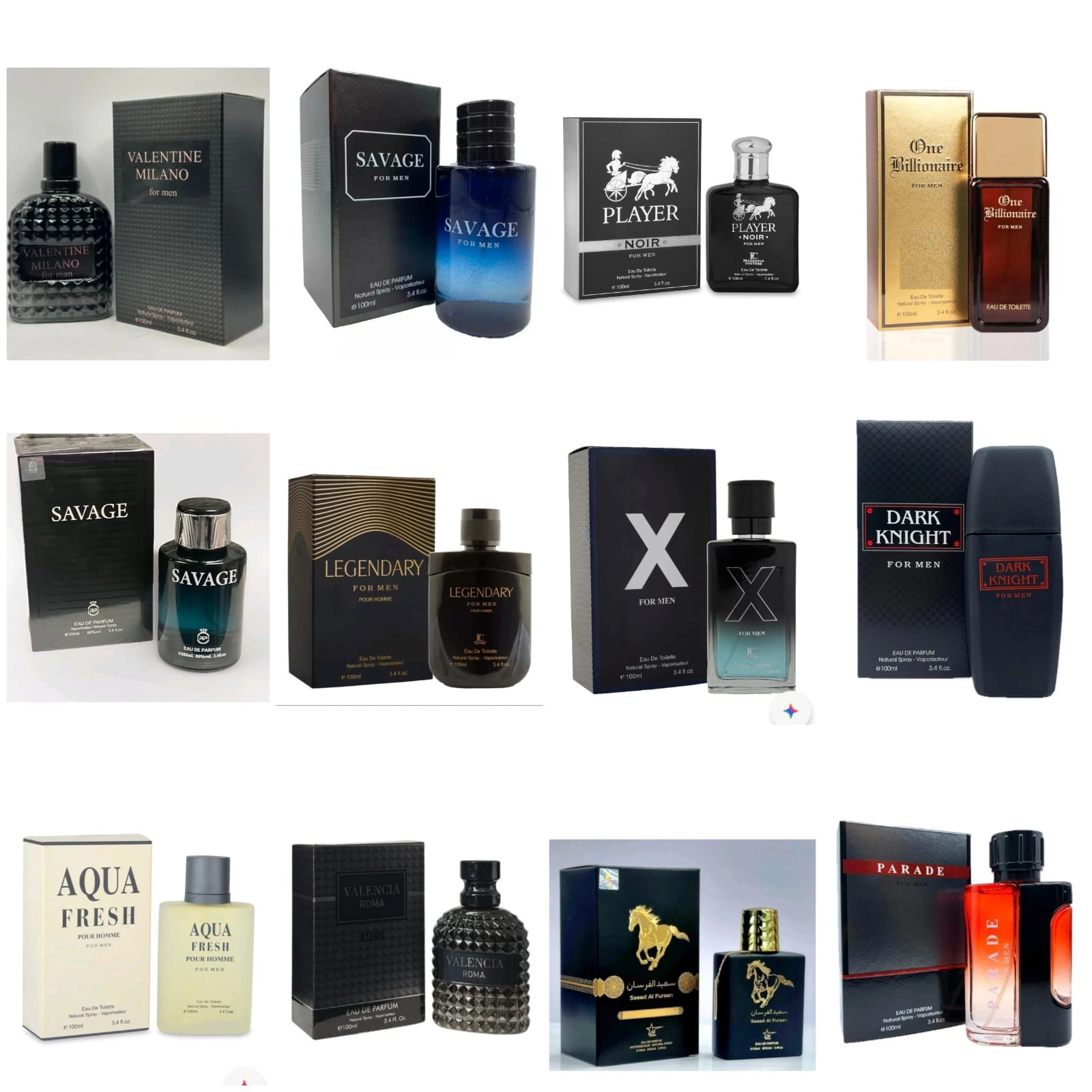 Wholesale Men’s Eau de Parfum Spray Long Lasting Fragrance Lot Of 12