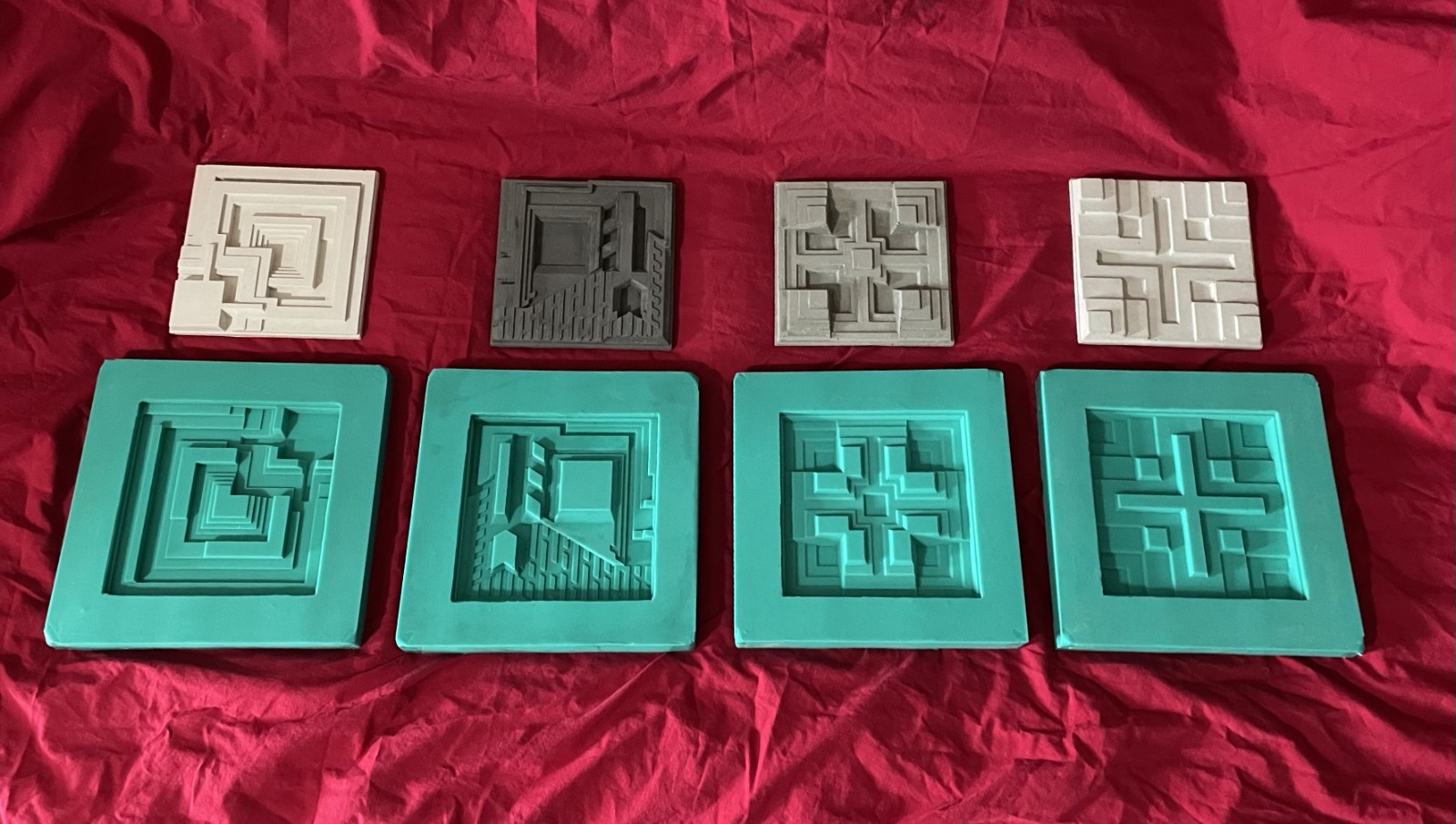 Frank Lloyd Wright Silicone Molds Fireplace, Columns, Boarder Accents 6\