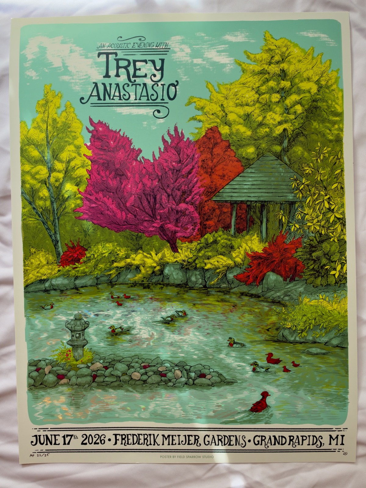 Trey Anastasio June 17 2026 Grand Rapids MI Concert Poster Foil Limited AP #/25 Trey Anastasio June 17 2026 Grand Rapids MI Concert Poster Foil Limited AP #/25