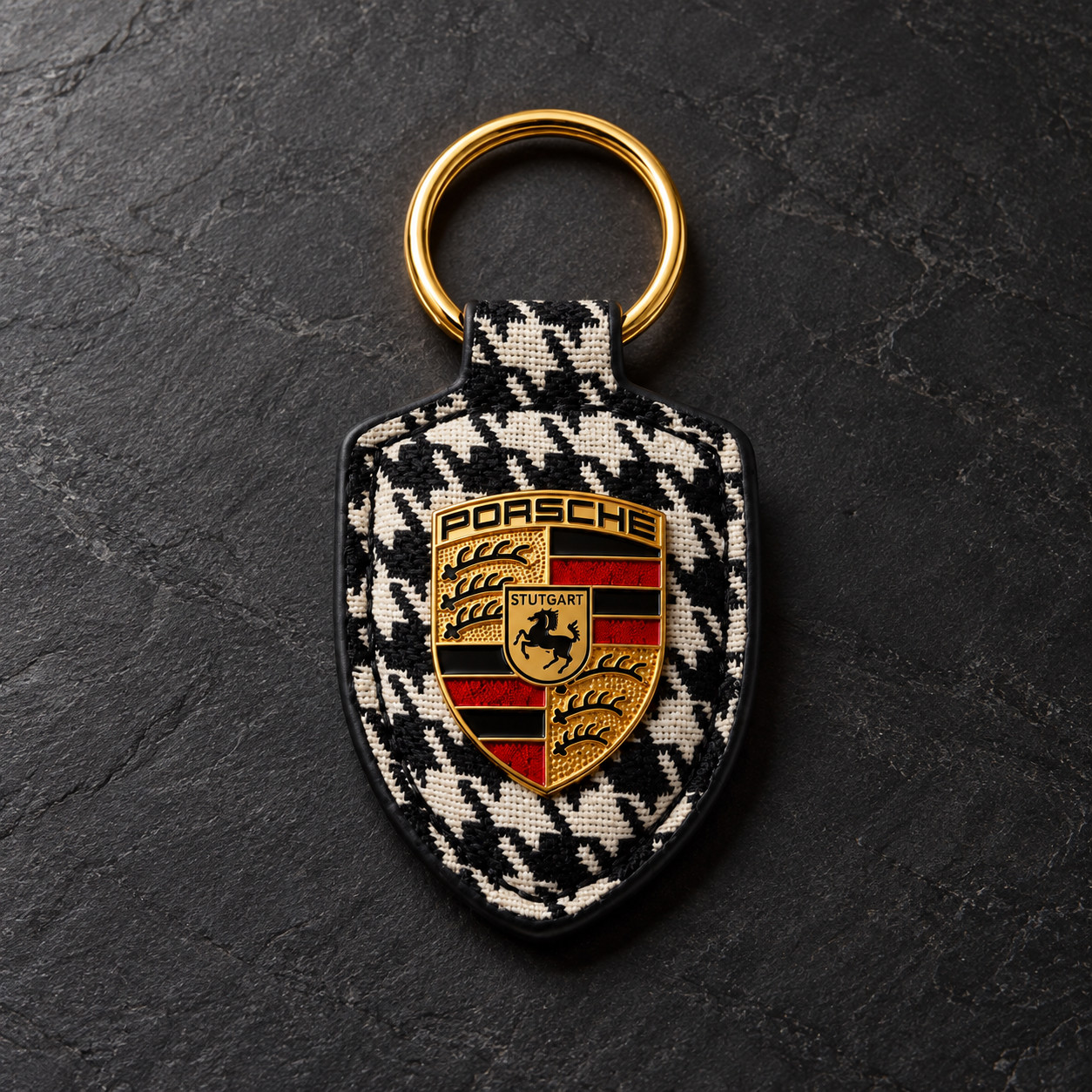 Porsche Crest Keyring Keychain Essential Multi Colors Pepita WAP0504060SWPP
