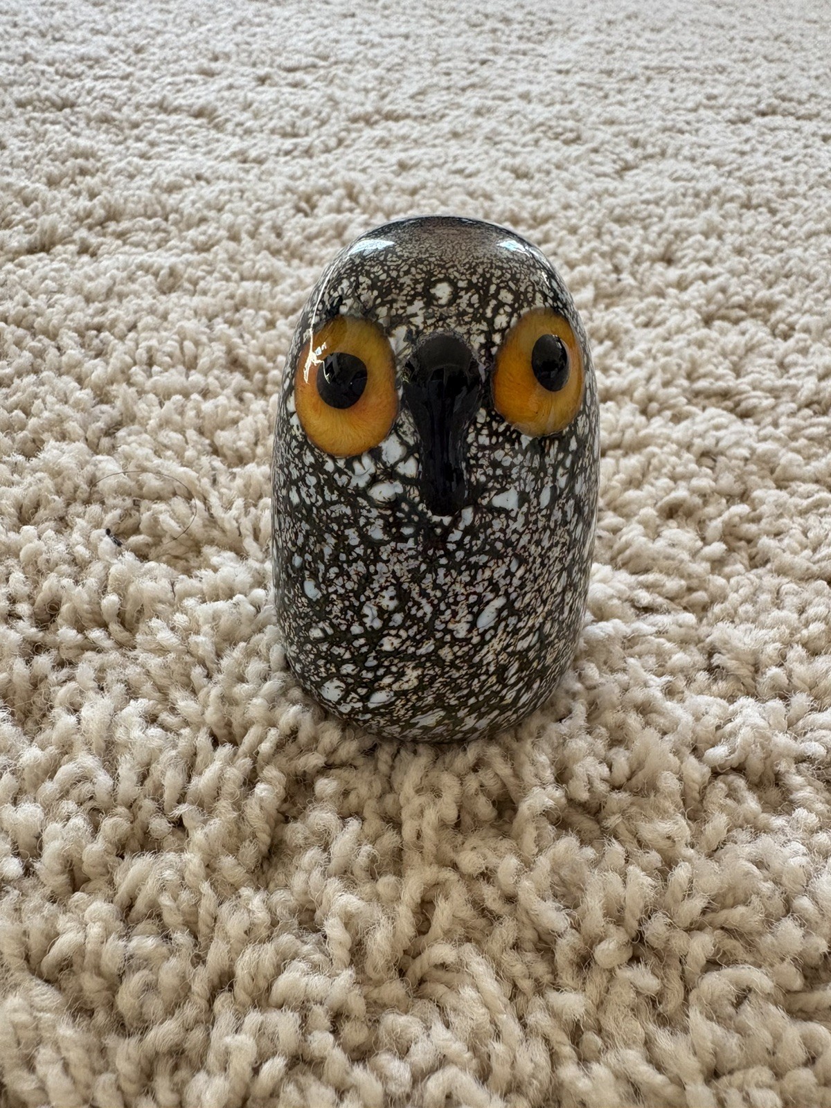 OIVA TOIKKA Little Barn Owl Owlet iittala FINLAND Art Glass W/Box 65mm x 45mm OIVA TOIKKA Little Barn Owl Owlet iittala FINLAND Art Glass W/Box 65mm x 45mm