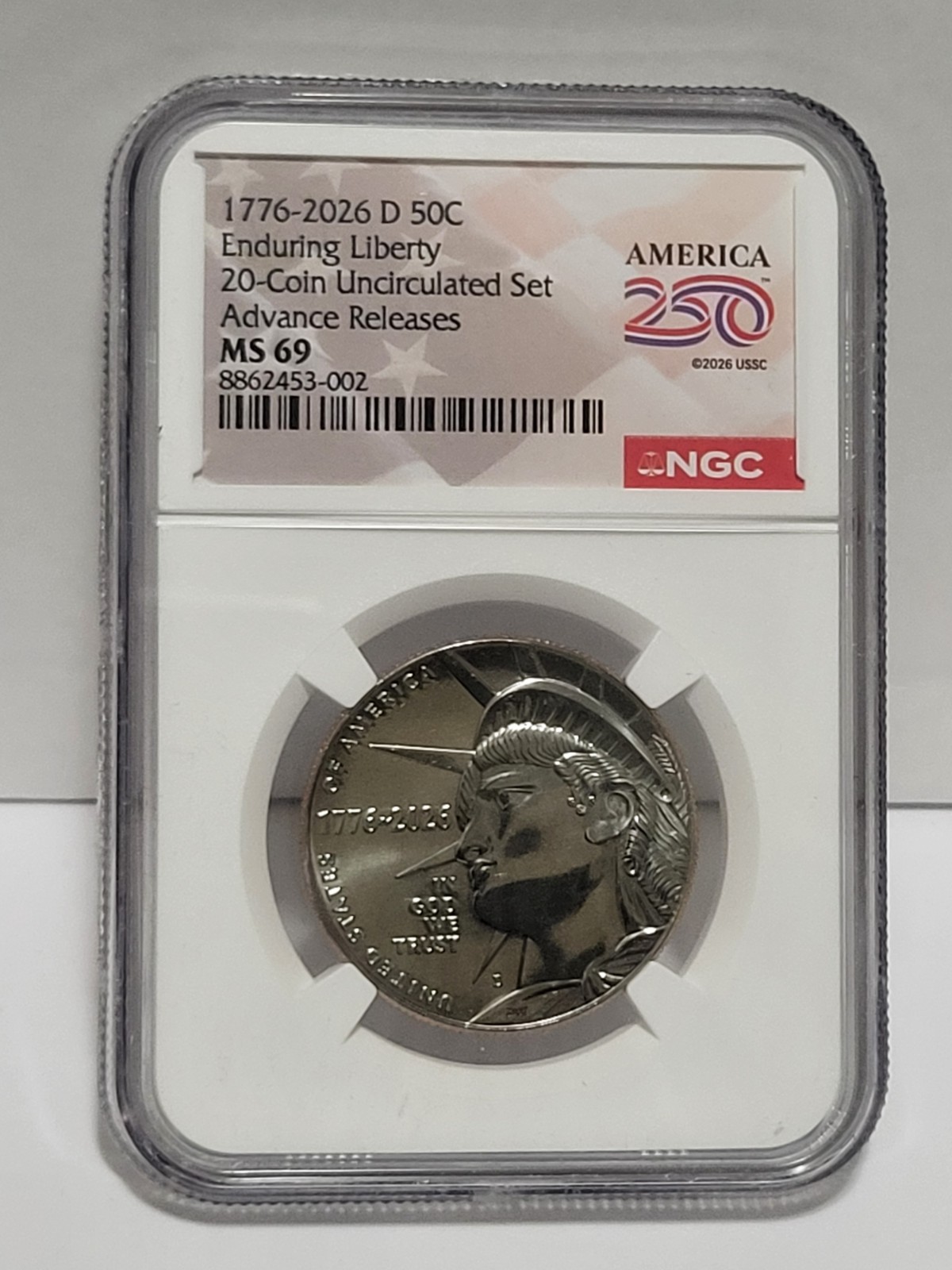 🔥1776 2026 D Enduring Liberty Half Dollar 50c NGC TOP POP MS69 ADVANCE RELEASES