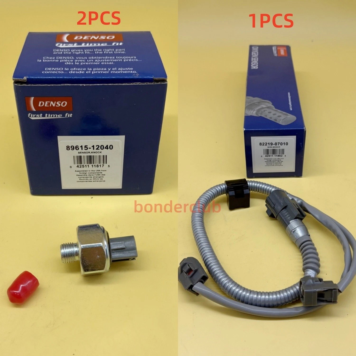 DENSO 2PCS Knock Sensor w/ Harness Fits For Lexus Avalon Camry LEXUS ES300