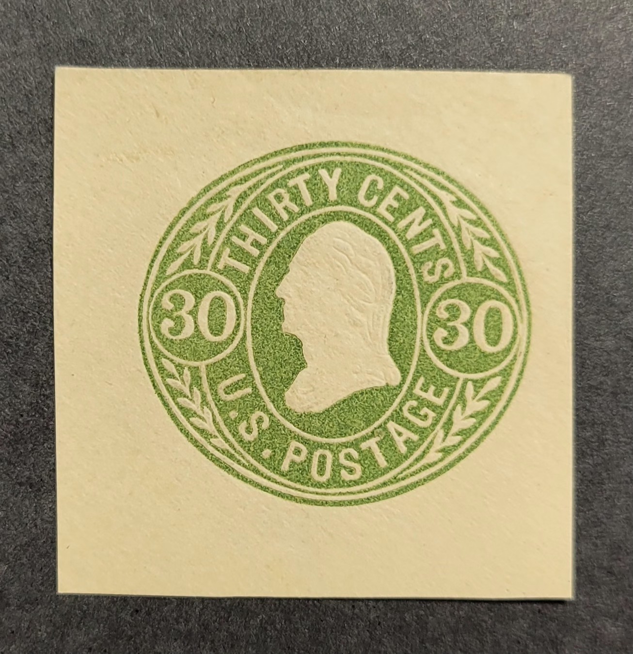 #U72a Mint Cut Square Very Fine Condition