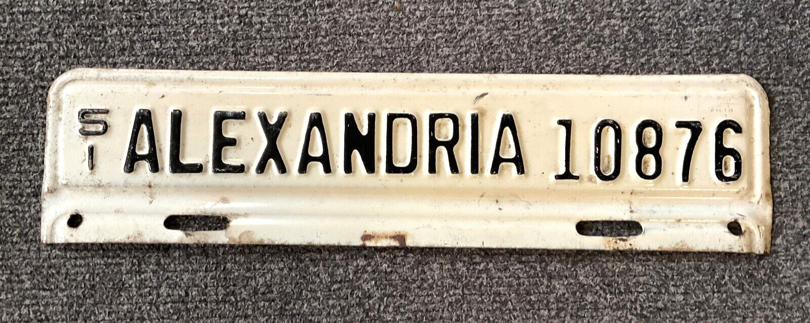 RARE  1951 ALEXANDRIA VIRGINIA  License Plate TOPPER ORIGINAL PAINT