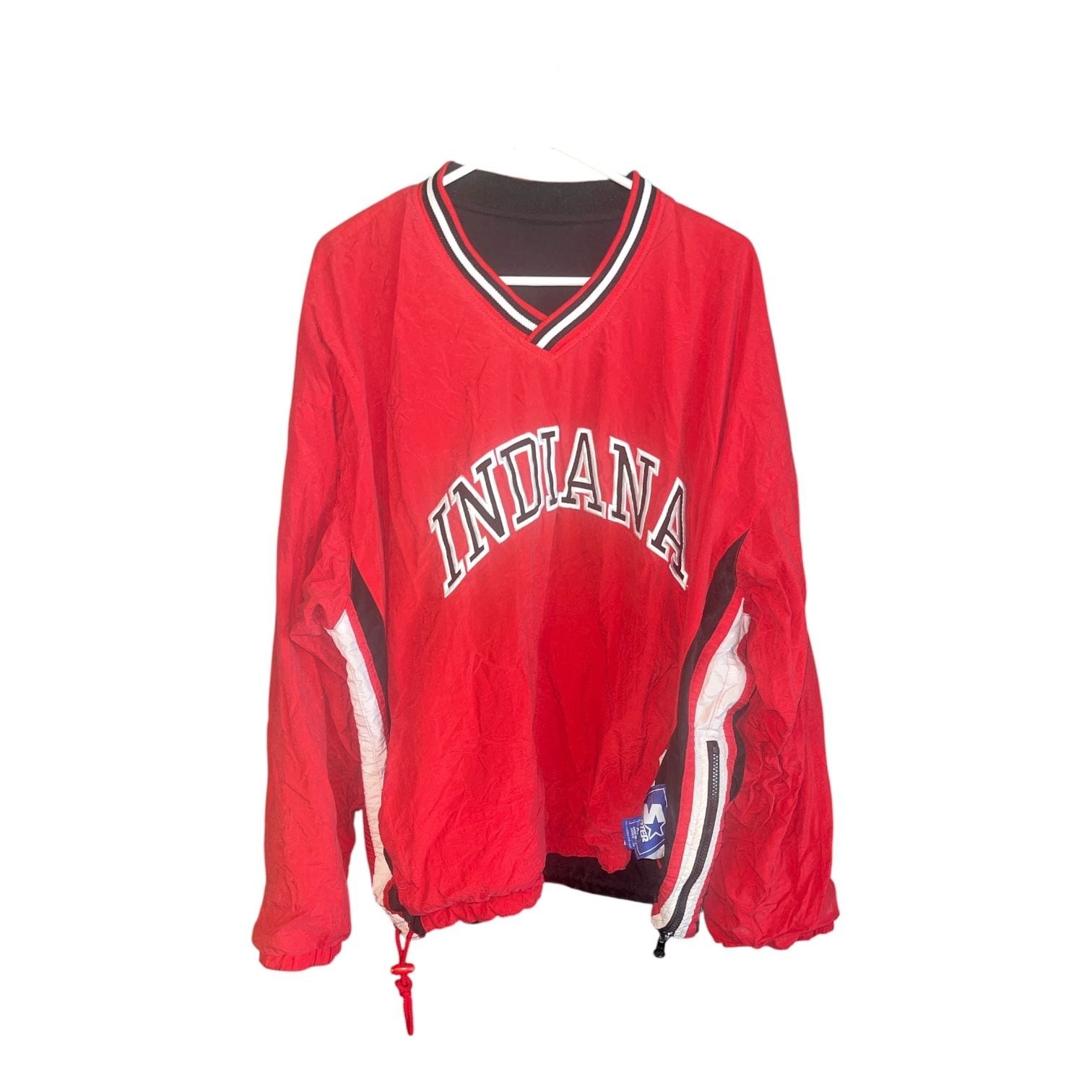 Vintage Starter Indiana Hoosiers Windbreaker Size XL Red Pullover Jacket Vintage Starter Indiana Hoosiers Windbreaker Size XL Red Pullover Jacket