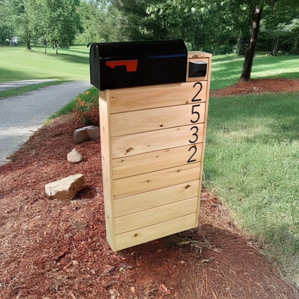 Solid Wood Classic Cedar Mailbox Stand~ Unfinished |  | Made in USA