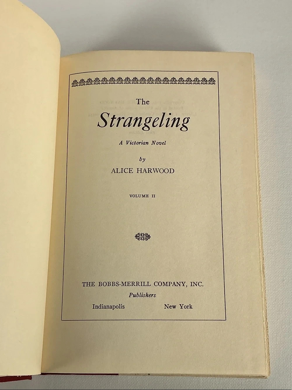 Bobbs-Merrill The Strangeling 1954 First Edition Vintage Alice Harwood Hardcover Bobbs-Merrill The Strangeling 1954 First Edition Vintage Alice Harwood Hardcover