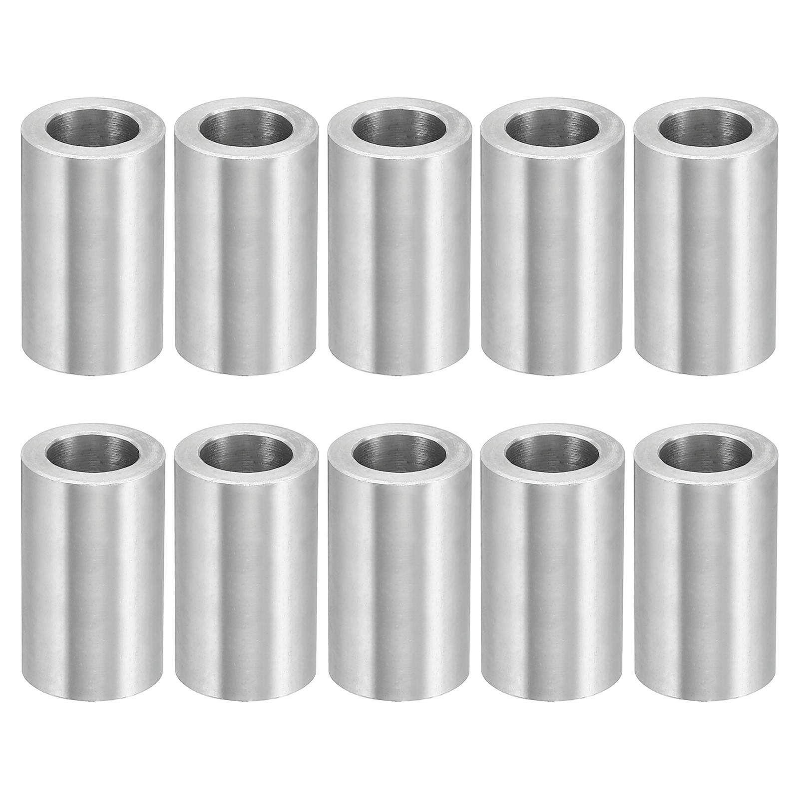 M10 Aluminum Spacers, 10 Pcs Metal Spacer Aluminum 10.2mm IDx16mm ODx27mm L